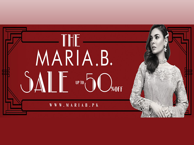 MARIA.B. Sale! Upto 50% Off in stores and online from 13th September 2019