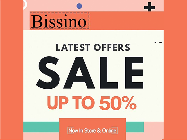 Bissino Summer Clearance Sale! Upto 50% off on clearance stock from 4th October 2019