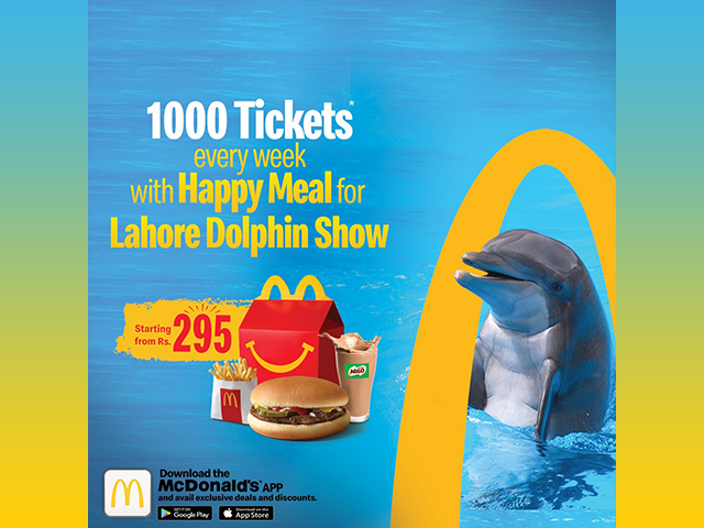 Get a Ticket for Lahore Dolphin Show on purchase of every McDonald's Happy Meal