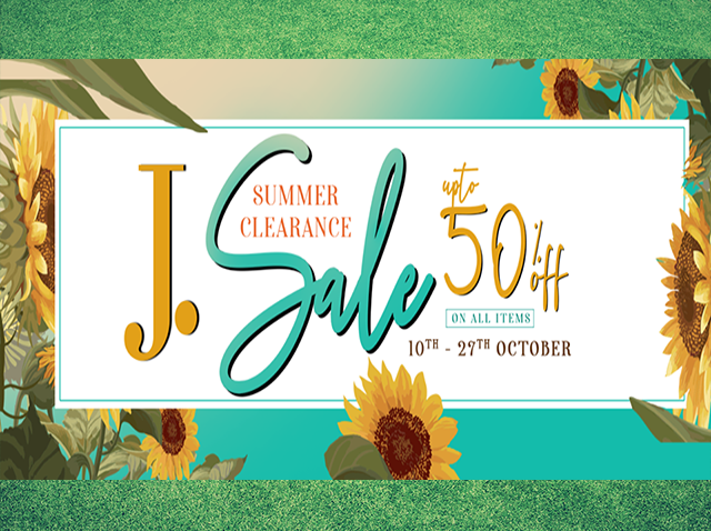 J. Junaid Jamshed Summer Clearance Sale! Upto 50% off from 10th Oct 2023