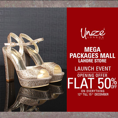Unze London Opening Offer in Lahore - FLAT 50% OFF on Opening - Packages Mall