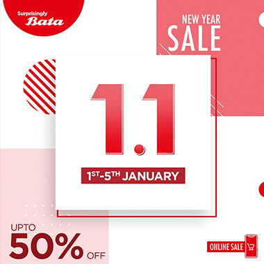 Bata 1.1 New Year Sale 2020! Up to 50% off till 5th January 2020