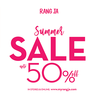 RANG JA Summer Sale 2020! Up to 50% off on entire collection