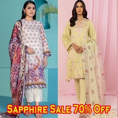 Sapphire Winter Sale 2023! Up to 70% Off Unstitched