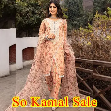 So Kamal Lawn Sale 2023 Summer Unstitched 50% Off with price