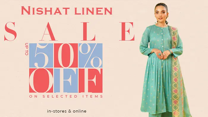 Nishat Linen Lawn Sale 2023 Upto 50% Off with price