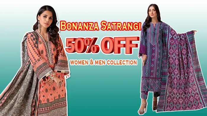 Bonanza Satrangi Sale 2023 Winter Khaddar 50% Off With Price