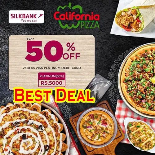 Packages Mall - California Pizza - Discount 20% on Entire Menu